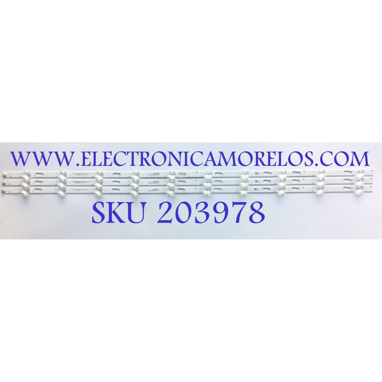 KIT DE LED'S PARA TV SAMSUNG ( 3 PZ ) / NUMERO DE PARTE HRS-H535-0430000-0310-3030-12.5-N-V11 / 75.2ML16G001 / L6+L8 C8 V30 W3 21 47 / 17616 / PANEL CY-BA043HGER1 / MODELO UE43AU7172U